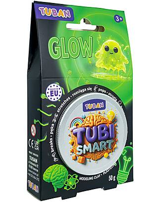 Tuban Plastelina Glow - Pasta Modellabile Luminescente 50 gr - 3+ anni Giochi Sensoriali_
